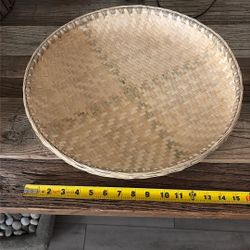 16 and 14 Bamboo Baskets