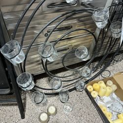 Pottery Barn Large Round Candle Holders I Have 2