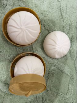 Squishy Super Soft Giant Bao Bun Stress Ball w/ Steamer Box