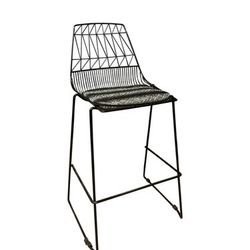 2, Wire Mesh Counter Stools With Seat Cushion