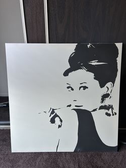 Rare IKEA PJÄTTERYD Audrey Hepburn Canvas Wall Art