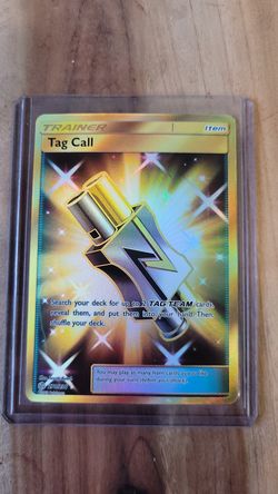 Pokemon Trainer Card Tag Call Gold 2019 Cosmic Eclipse Secret Rare NM/M 270/236