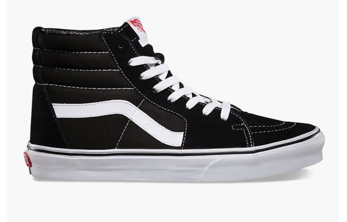 VANS Sk8-Hi Black & White Shoes