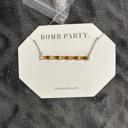 Orange Topaz Necklace 