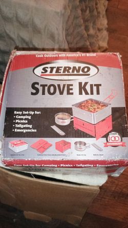 NEW STERNO CAMP stove kit AND COLEMAN LANTERNS