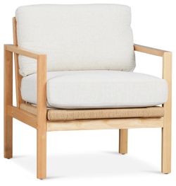 NEW Levity Farmhouse Lounge Chairs (Set of 2) | White Oak | Off White | Unopened