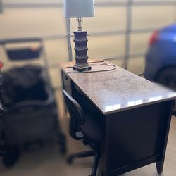 Desk + Chair + Lamp
