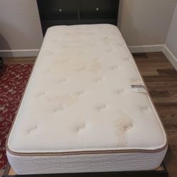 Brooklyn Bedding Ultra Plush Top Twin Mattress and Storage Bed Frame