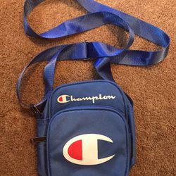 Champion Logo Sling Waist Bag Shoulder Fanny Pack Blue