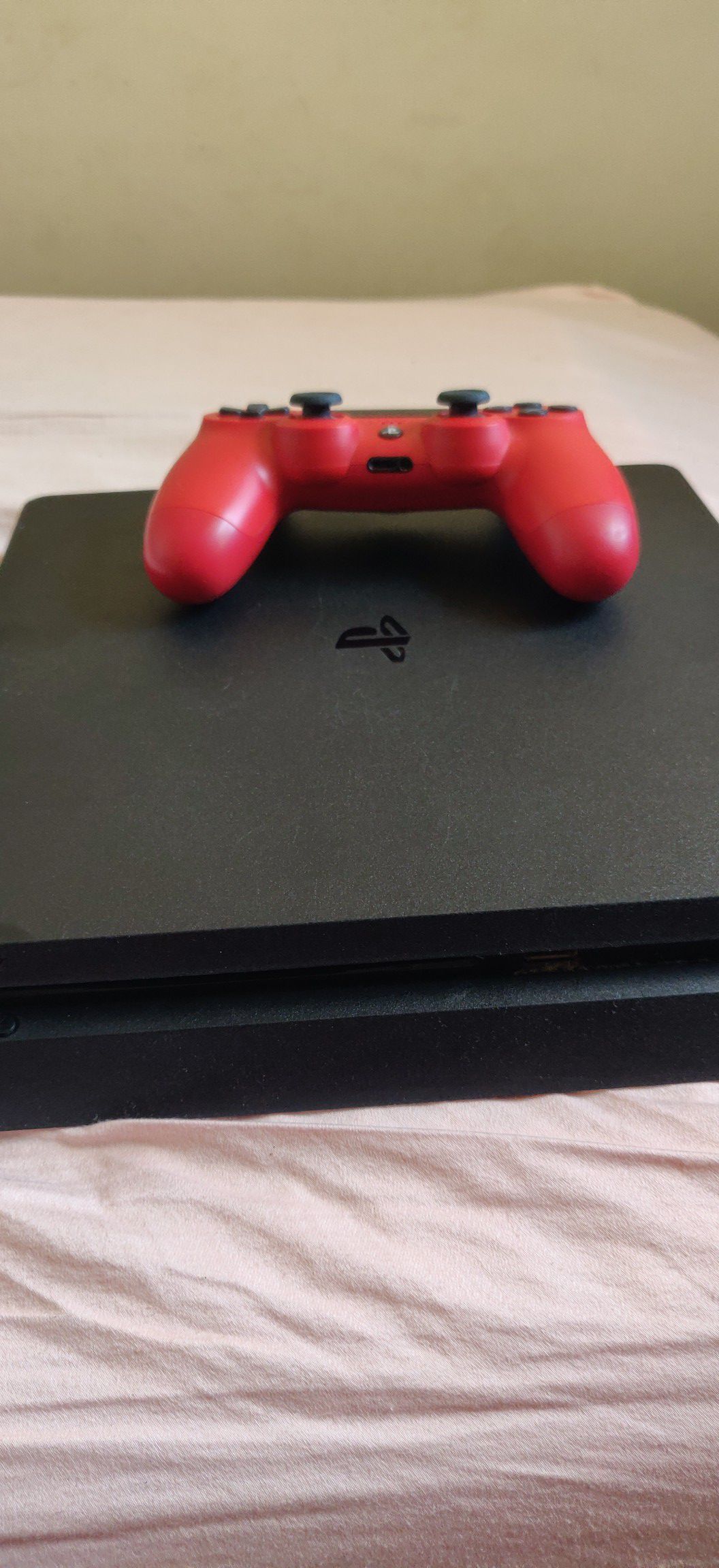 PS4 Slim 1TB w/Red Controller