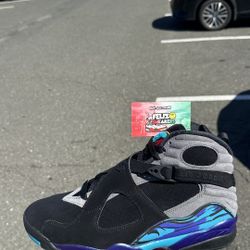 Jordan 8 Retro Aqua Size 6Y-7Y-8.5-9.5-10-10.5-11