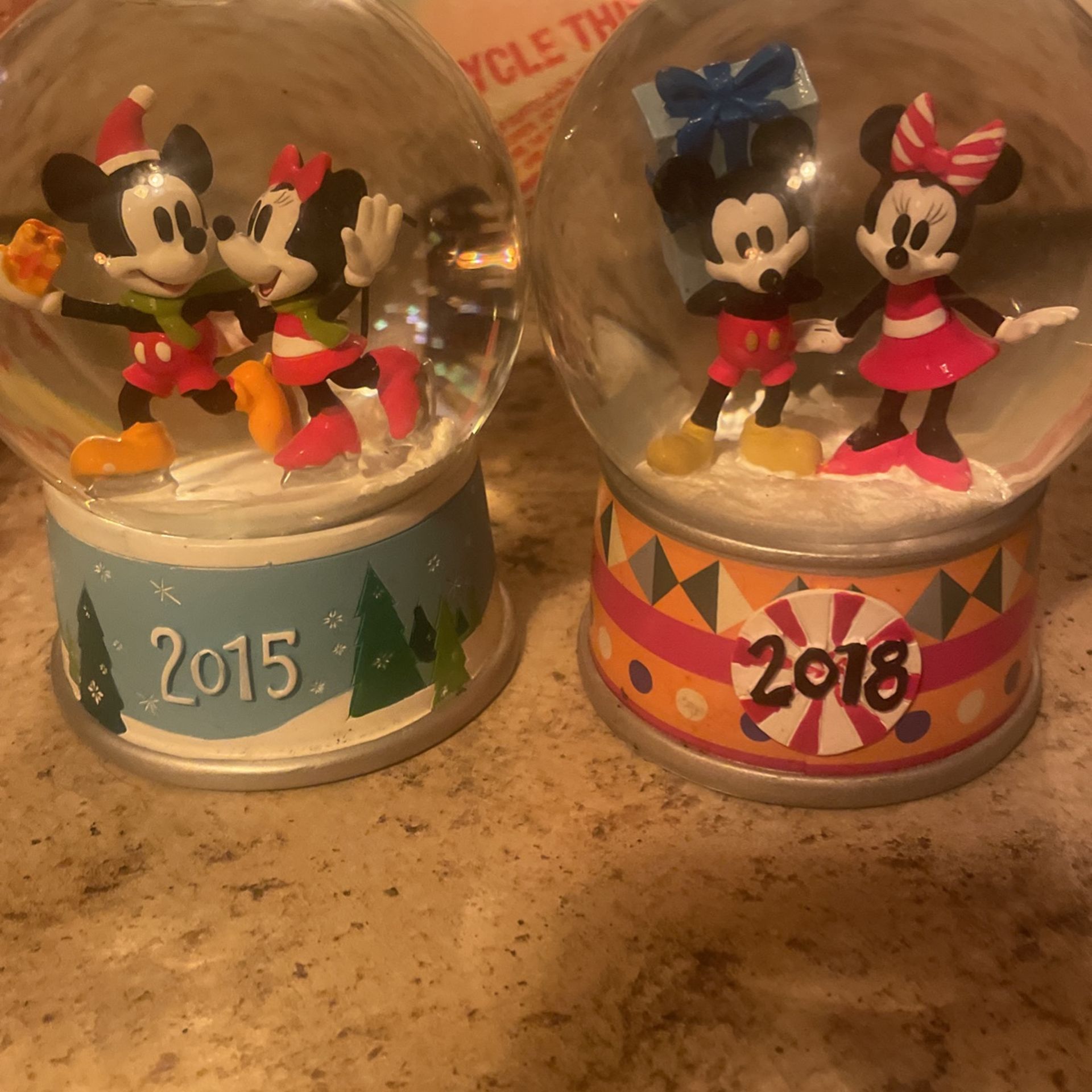 Mickey And Minnie Snow Globes
