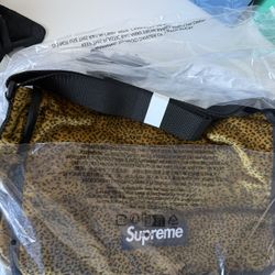 Supreme Leopard Velvet Messenger Bag LARGE
