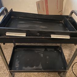 Black Metal Rolling Cart / Tool Ca