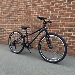 NEW RETROSPEC DART 24 MATTE BLACK 7 SPEED KIDS YOUTH BOYS GIRLS HYBRID BIKE