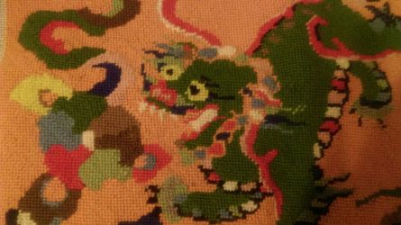 Handmade Chinese Dragon needle work
