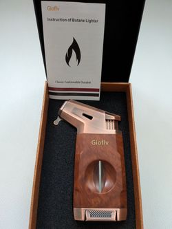 Butane Lighter with V Cutter