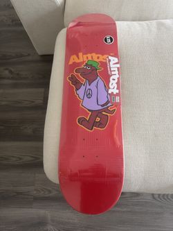Almost Peace Out Red Skateboard Deck Resin Technology 8.125 Brand New Sealed