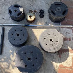 Lifting Plates And Barbell