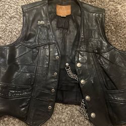 Leather motorcycle jacket XL