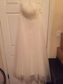 Brand New Custom Made Ivory Tulle wedding / quinceañera dress