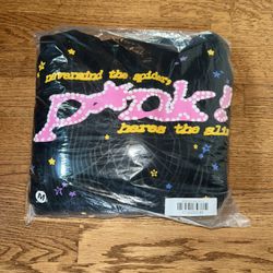 sp5der hoodie pink v2