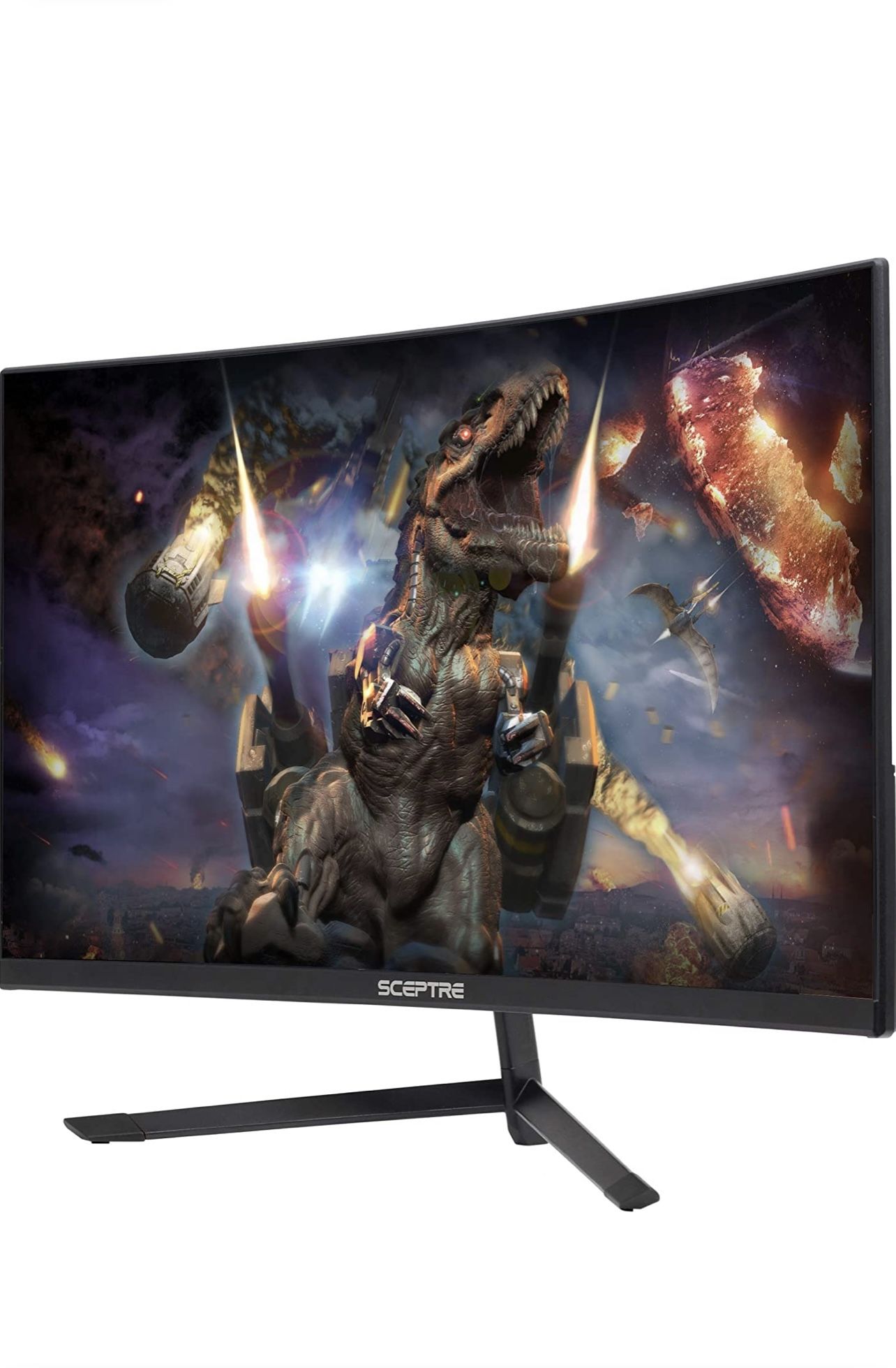 Sceptre 24-Inch Curved 144Hz Gaming LED Monitor Edge-Less AMD FreeSync DisplayPort HDMI, Machine Black 