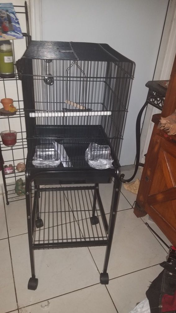 Bird cage with stand