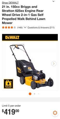 21 in. 150cc Briggs and Stratton 625ex Engine Rear Wheel Drive 2-in-1 Gas Self Propelled Walk Behind Lawn Mower