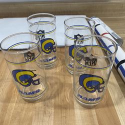 Los Angeles Rams Glass Cups (Vintage) 