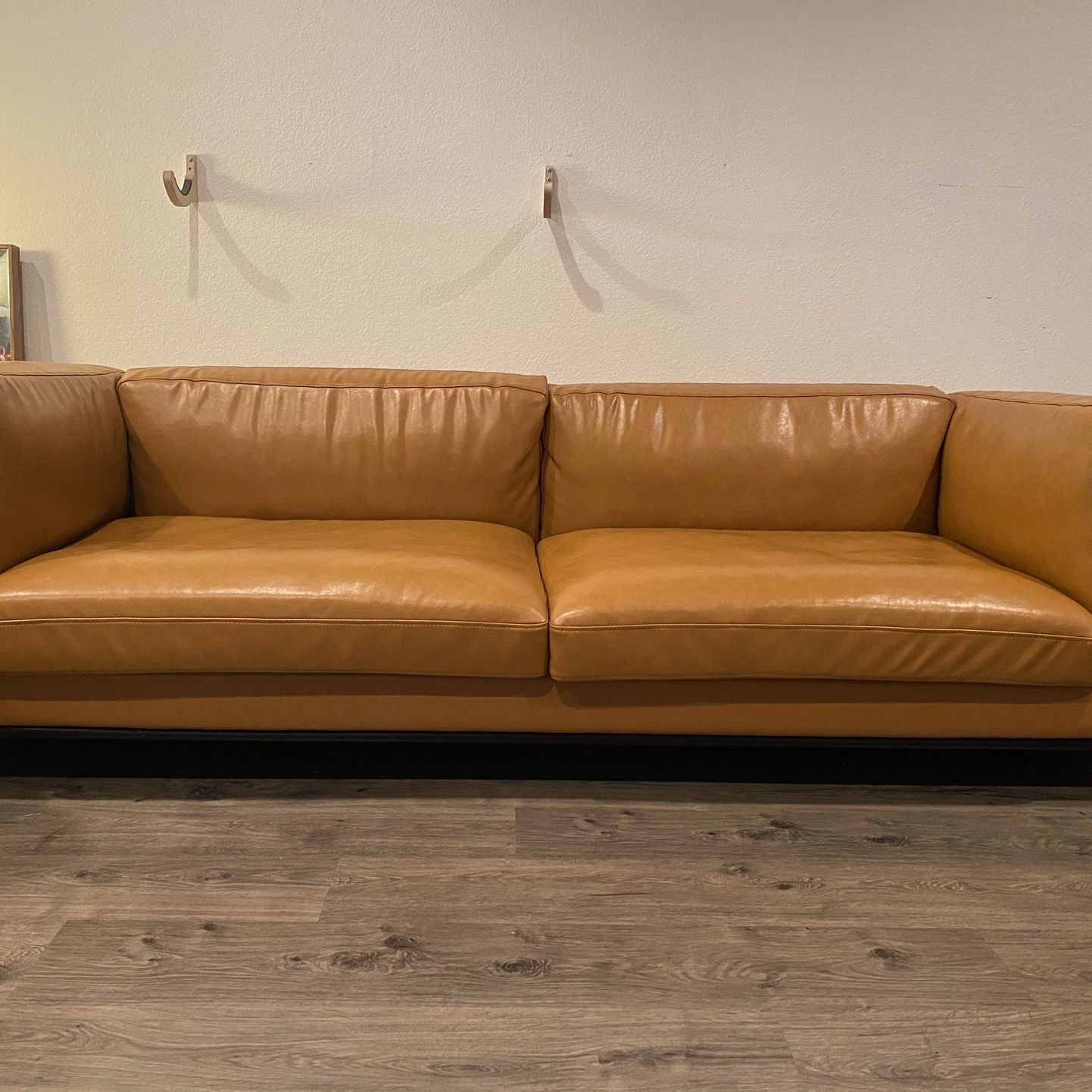 Gavin tan leather sofa discount