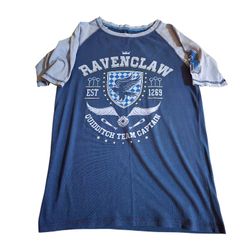 Harry Potter Wizarding World RAVENCLAW Hogwarts Quidditch Captain Shirt SZ S