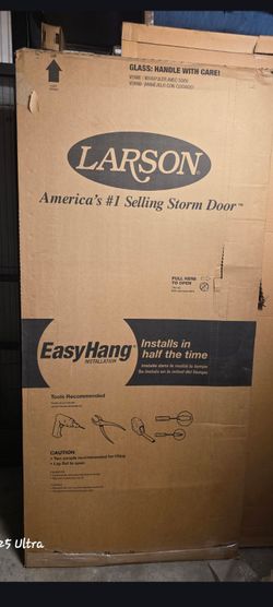 Storm door white 36x80 available now new never open