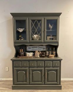 2pc China Cabinet : Coffee Bar : Buffet : Hutch- delivery available