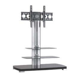 Two-Shelf Flat-Panel/Plasma TV Stand Sleek lines and innovative structure support large TVs with grace  