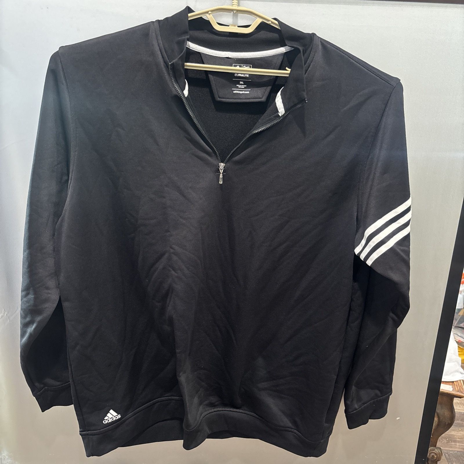 Adidas Climalite 3XL Quarter Zip Golf Pullover Sweatshirt Black