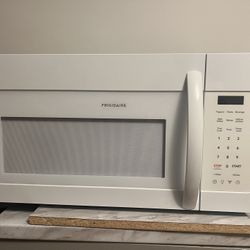 White Frigidaire Microwave Over The Range
