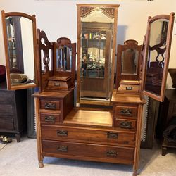 Antique Satinwood Vanity Dresser
