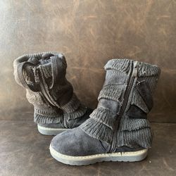 "Link brand" girls toddler black suede boots size 11