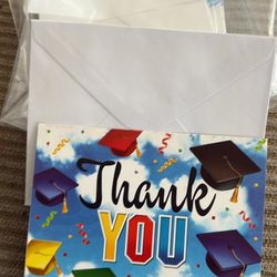 Thank you Graduation Cards, Blank Inside with Envelopes. 