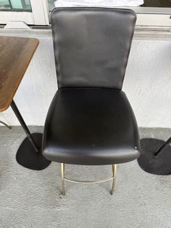 3 high top genuine leather Bar Stool chairs