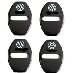 VW 4pcs Volkswagen Logo Door Lock Cover for Teramont - Black