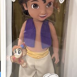 Disney Store Animators’ Collection Aladdin Doll with Abu – New in Box