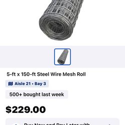 5ft By 150 Ft Steel Wire Mesh Roll 