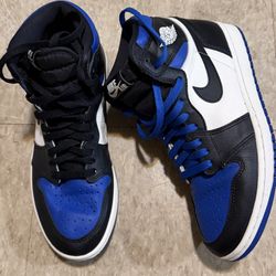 Nike Air Jordan Retro 1 Og High Royal Toe Sneakers Size 8 