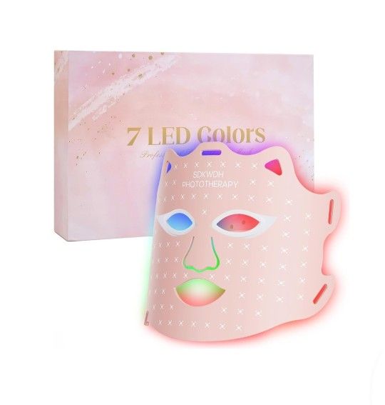 LED Face Mask Light Therapy - Pink