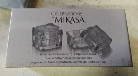 Celebrations by Mikasa Set of 2 Holiday Treat Boxes