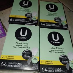 64 CT u by kotex liners