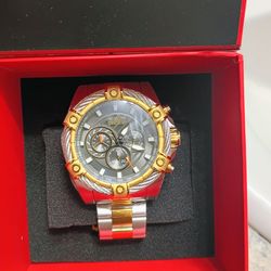 Invicta Bolt Ace Men's Watch  52mm silver black gold reloj mans new!! Nuevo!! relojes de hombre