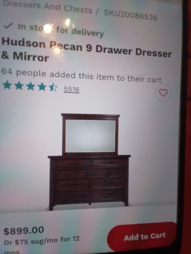 Hudson Mirror Pecan Only